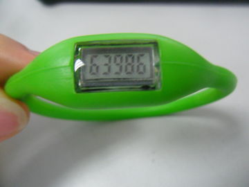 Προωθητικό Pedometer Wristband σιλικόνης λαστιχένιο ρολόι, πολλών χρήσεων ρολόι Wristband σιλικόνης μετακίνησης