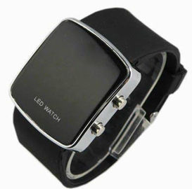 Οι δημοφιλείς κυρίες προσέχουν το ρολόι Wristband σιλικόνης, κόκκινο οδηγημένο πυρίτιο ρολόι