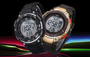 Προωθητικά ρολόγια νερού ημερολογιακού Wristwatch ζωνών ABS ανθεκτικά στρογγυλά ψηφιακά