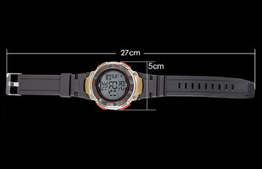 Προωθητικά ρολόγια νερού ημερολογιακού Wristwatch ζωνών ABS ανθεκτικά στρογγυλά ψηφιακά