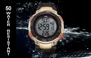 Προωθητικά ρολόγια νερού ημερολογιακού Wristwatch ζωνών ABS ανθεκτικά στρογγυλά ψηφιακά