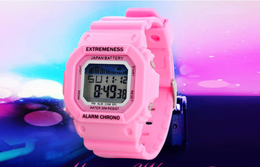 Κομψή περίπτωση 12/24 ωρ. Wristwatches ABS γυναικείων άσπρη ψηφιακή ρολογιών