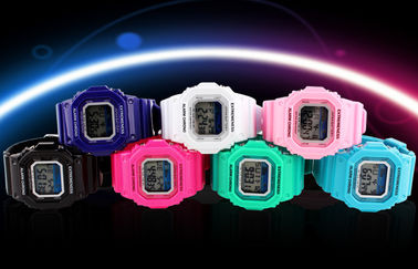 Κομψή περίπτωση 12/24 ωρ. Wristwatches ABS γυναικείων άσπρη ψηφιακή ρολογιών