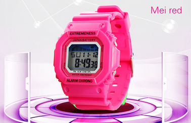 Κομψή περίπτωση 12/24 ωρ. Wristwatches ABS γυναικείων άσπρη ψηφιακή ρολογιών