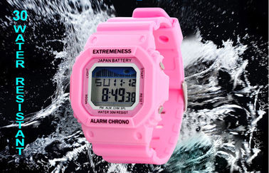 Κομψή περίπτωση 12/24 ωρ. Wristwatches ABS γυναικείων άσπρη ψηφιακή ρολογιών