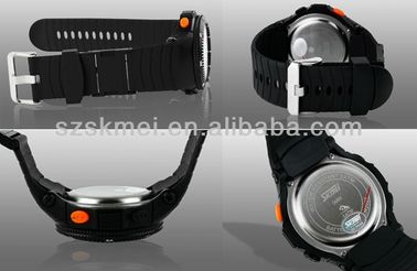 Μαύρο πολλών χρήσεων ψηφιακό ρολόι LCD με το πίσω φως EL
