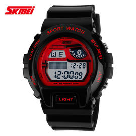 LCD πολλών χρήσεων ψηφιακό Wristwatch με PU το νικέλιο λουριών ελεύθερο