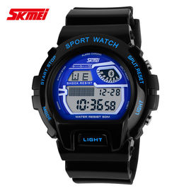LCD πολλών χρήσεων ψηφιακό Wristwatch με PU το νικέλιο λουριών ελεύθερο