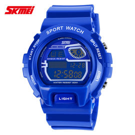 LCD πολλών χρήσεων ψηφιακό Wristwatch με PU το νικέλιο λουριών ελεύθερο