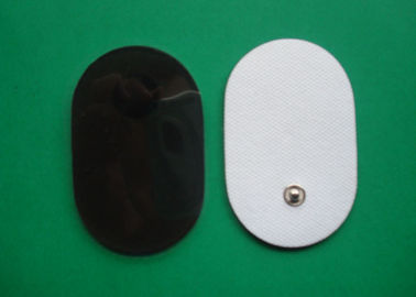 Μαύρη/άσπρη ωοειδής μορφή 50*80MM/μαξιλάρι ηλεκτροδίων για την ψηφιακή μηχανή θεραπείας, μη υφανθε'ντα μαξιλάρια μονάδων δεκάδων