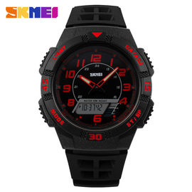 2 η χρονική ζώνη αναλογικό-ψηφιακό Wristwatch με προσαρμόζει το λογότυπο εμπορικών σημάτων
