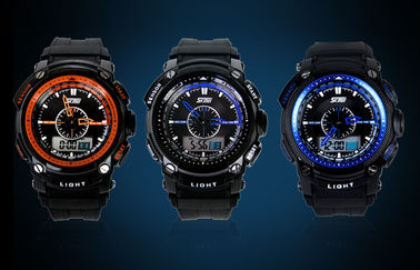 5 ATM αναλογικό-ψηφιακό Wristwatch, επίδειξη Wristwatches υπόθεσης LCD ABS