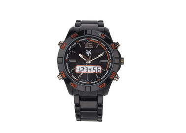 Κίνημα αναλογικό-ψηφιακό Wristwatch της Ιαπωνίας για τα άτομα με την πίσω ελαφριά διπλή χρονική επίδειξη EL