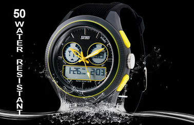 Κυρία Round Multifunction αναλογικό-ψηφιακό Wristwatch με τον ωριαίο κτύπο