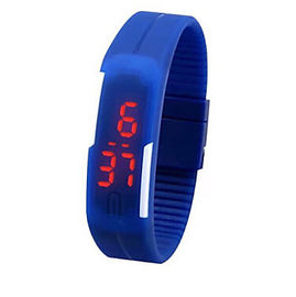 Ψηφιακό Wristwatch των οδηγήσεων σιλικόνης οθόνης αφής, οδηγημένο κόκκινο φως ψηφιακό Wristwatch