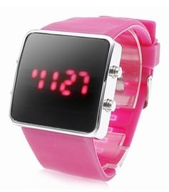 Ψηφιακό Wristwatch των μοναδικών ρόδινων οδηγήσεων σιλικόνης για τον έφηβο, ρολόι αφής των οδηγήσεων