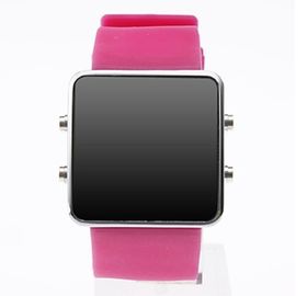 Ψηφιακό Wristwatch των μοναδικών ρόδινων οδηγήσεων σιλικόνης για τον έφηβο, ρολόι αφής των οδηγήσεων