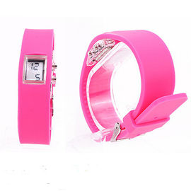 Ψηφιακό Wristwatch Ιαπωνία Movt, ρολόι των λεπτών οδηγήσεων τσίχλας Wristband σιλικόνης