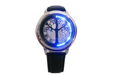 Ψηφιακό Wristwatch των οδηγήσεων βραχιολιών δέρματος για άνδρες και για γυναίκες για την κολύμβηση, ποτίζει ανθεκτικό