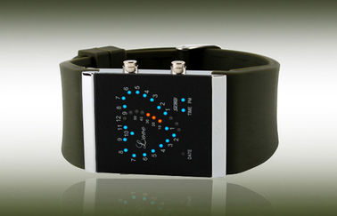 Ψηφιακό Wristwatch των οδηγήσεων κοριτσιών, μπλε ηλεκτρονικά ρολόγια λουριών σιλικόνης