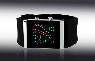 Ψηφιακό Wristwatch των οδηγήσεων κοριτσιών, μπλε ηλεκτρονικά ρολόγια λουριών σιλικόνης