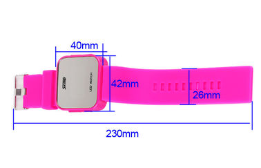 Wristwatch των ρόδινων ψηφιακών ρολογιών Wommens ABS οδηγήσεων υπόθεσης 1 νερό του ATM ανθεκτικό