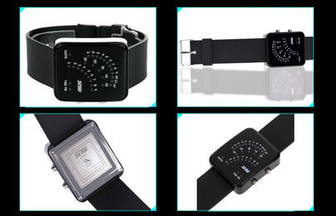 Μαύρη περίπτωση κραμάτων Wristwatch 12/24 οδηγήσεων ώρας ψηφιακή για εφηβικό