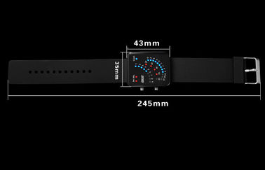 Μαύρη περίπτωση κραμάτων Wristwatch 12/24 οδηγήσεων ώρας ψηφιακή για εφηβικό