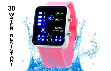 Γυναικείο Shockproof LED ψηφιακό Wristwatch, αντιμαγνητικό δυαδικό ρολόι