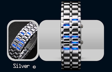 Ψηφιακό Wristwatch των ανθεκτικών οδηγήσεων νερού, ρολόι Σαμουράι σιδήρου ατόμων