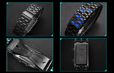 Ψηφιακό Wristwatch των ανθεκτικών οδηγήσεων νερού, ρολόι Σαμουράι σιδήρου ατόμων