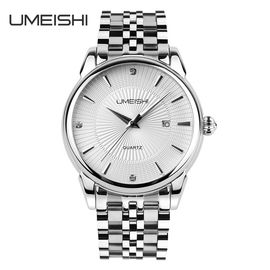 Χρυσή ασημένια επιχείρηση Wristwatch, αδιάβροχα επιχειρησιακά ρολόγια ανοξείδωτου μόδας ατόμων