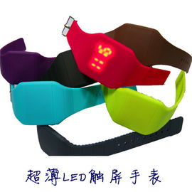 Αδιάβροχο ρολόι Wristband αθλητικής σιλικόνης, οδηγημένο ρολόι οθόνης αφής