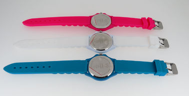Εφηβικό τριαντάφυλλων κόκκινο σιλικόνης Wristband ρολόι προώθησης προσώπου ρολογιών μικρό στρογγυλό για τα κορίτσια