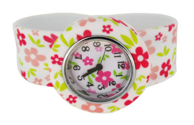 Λουλουδιών εκτύπωσης σιλικόνης Wristwatch εξατομικευμένο που προσαρμόζεται ράπισμα για τα παιδιά