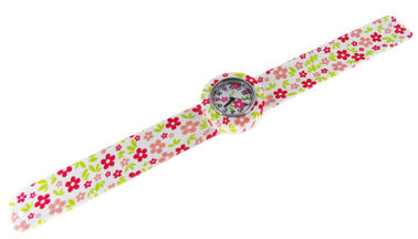 Λουλουδιών εκτύπωσης σιλικόνης Wristwatch εξατομικευμένο που προσαρμόζεται ράπισμα για τα παιδιά