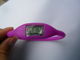 Red / Purple Sport Silicon Pedometer Watch With LCD Screen For Girls / Boys